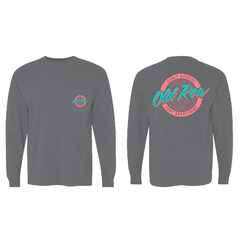 Old Row Circle Logo Long Sleeve Pocket Tee (Grey)