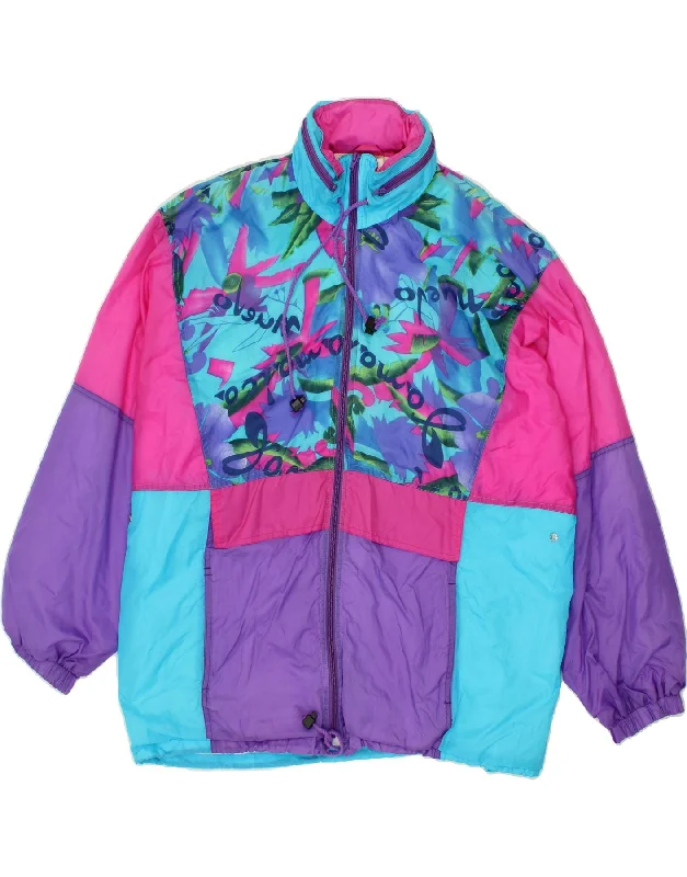 MARCEL CLAIR Mens Windbreaker Jacket UK 40 Large Multicoloured Colourblock