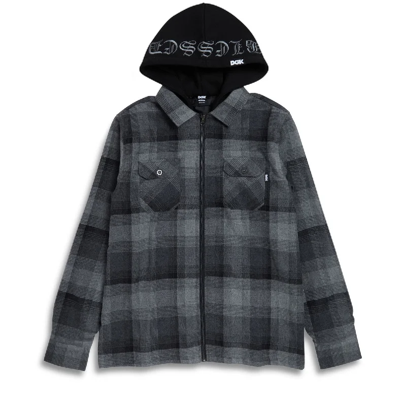 DGK Bliss Flannel Shacket Jacket - Charcoal