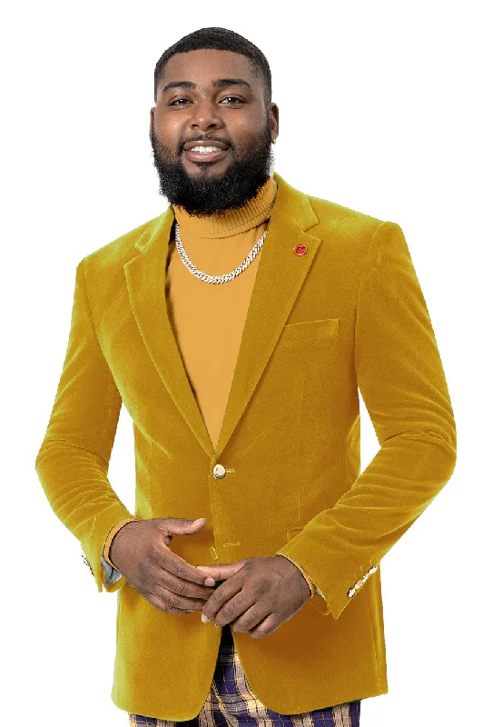 EJ Samuel Modern Fit Blazer J134-Mustard