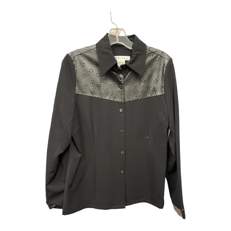 Wool Suits TOP LS  In BLACK, Size: L