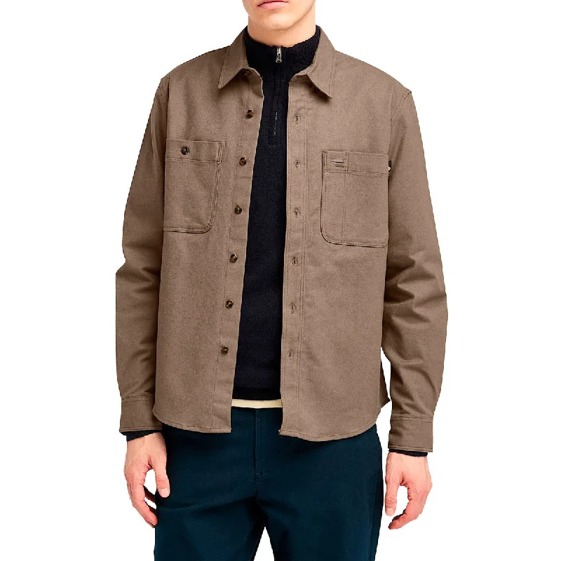 Timberland Brushed Twill Overshirt Jacket - Chocolate Chip