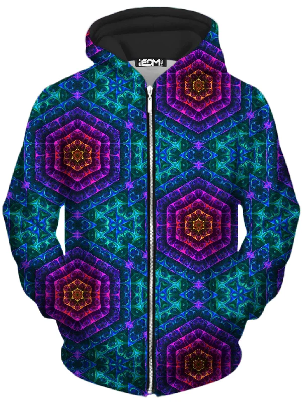 Cracked Mind Cold Unisex Zip-Up Hoodie