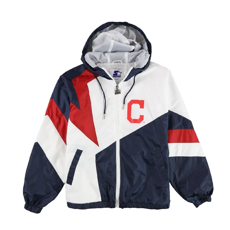 STARTER Mens Cleveland Indians Omni-Shade Windbreaker Jacket, Multicoloured, Medium