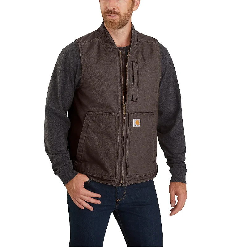 Carhartt Loose Fit Washed Duck Insulated Rib Collar Vest