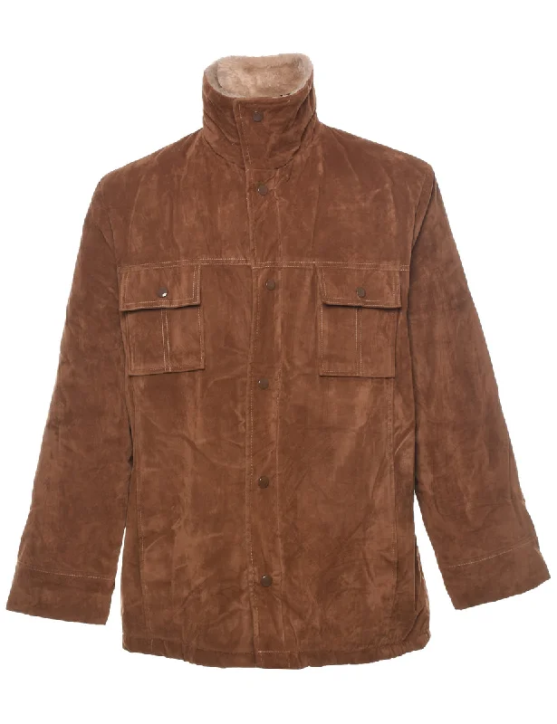 Brown Shearling Jacket - L