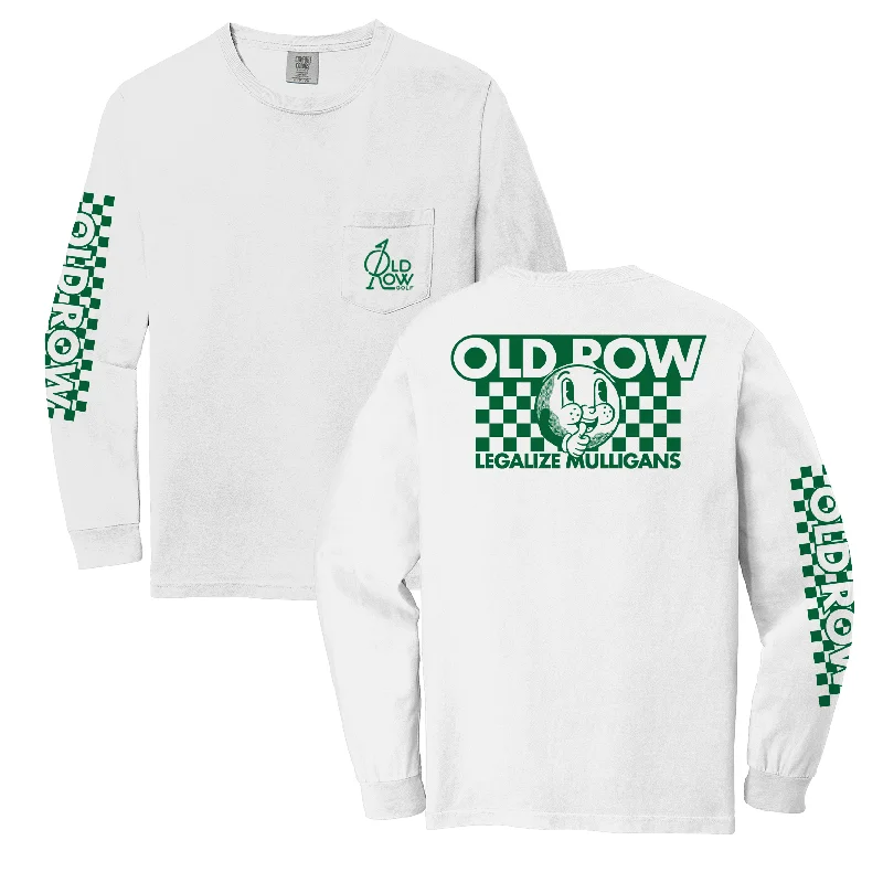 Legalize Mulligans Checkered Long Sleeve Pocket Tee