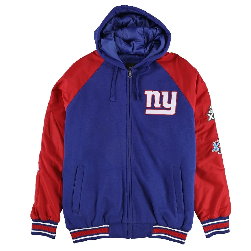 NFL Mens 4X Super Bowl Champions NY Jacket, Blue, Large