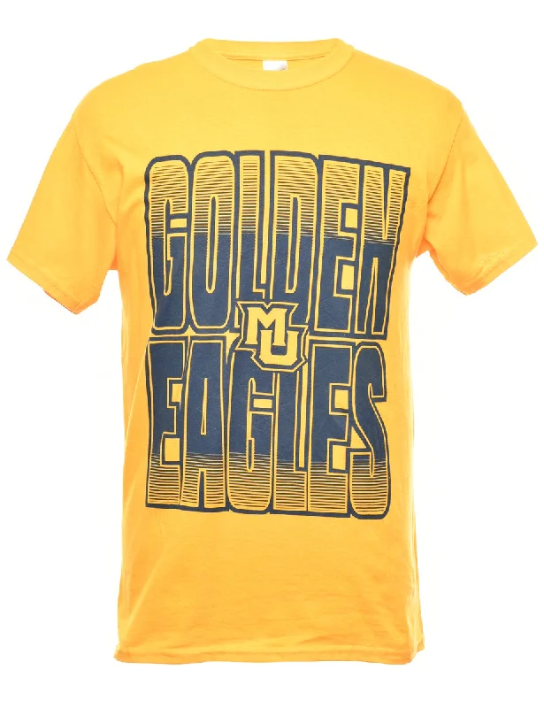 Leather Sneakers Golden Eagles Printed T-shirt - M