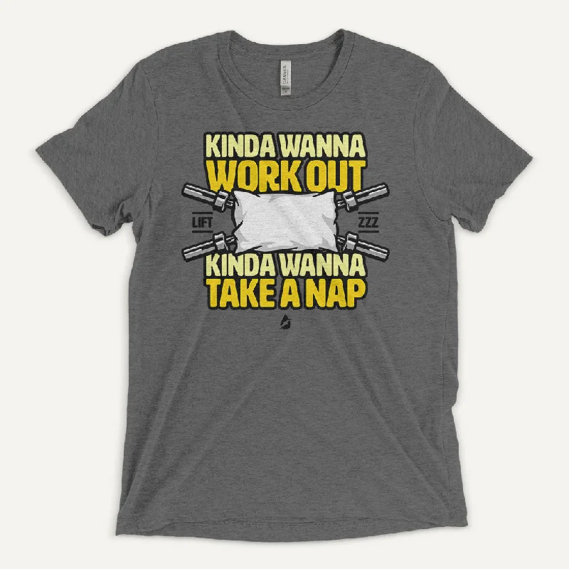 Trendy Joggers Kinda Wanna Work Out Kinda Wanna Take A Nap Men's Triblend T-Shirt