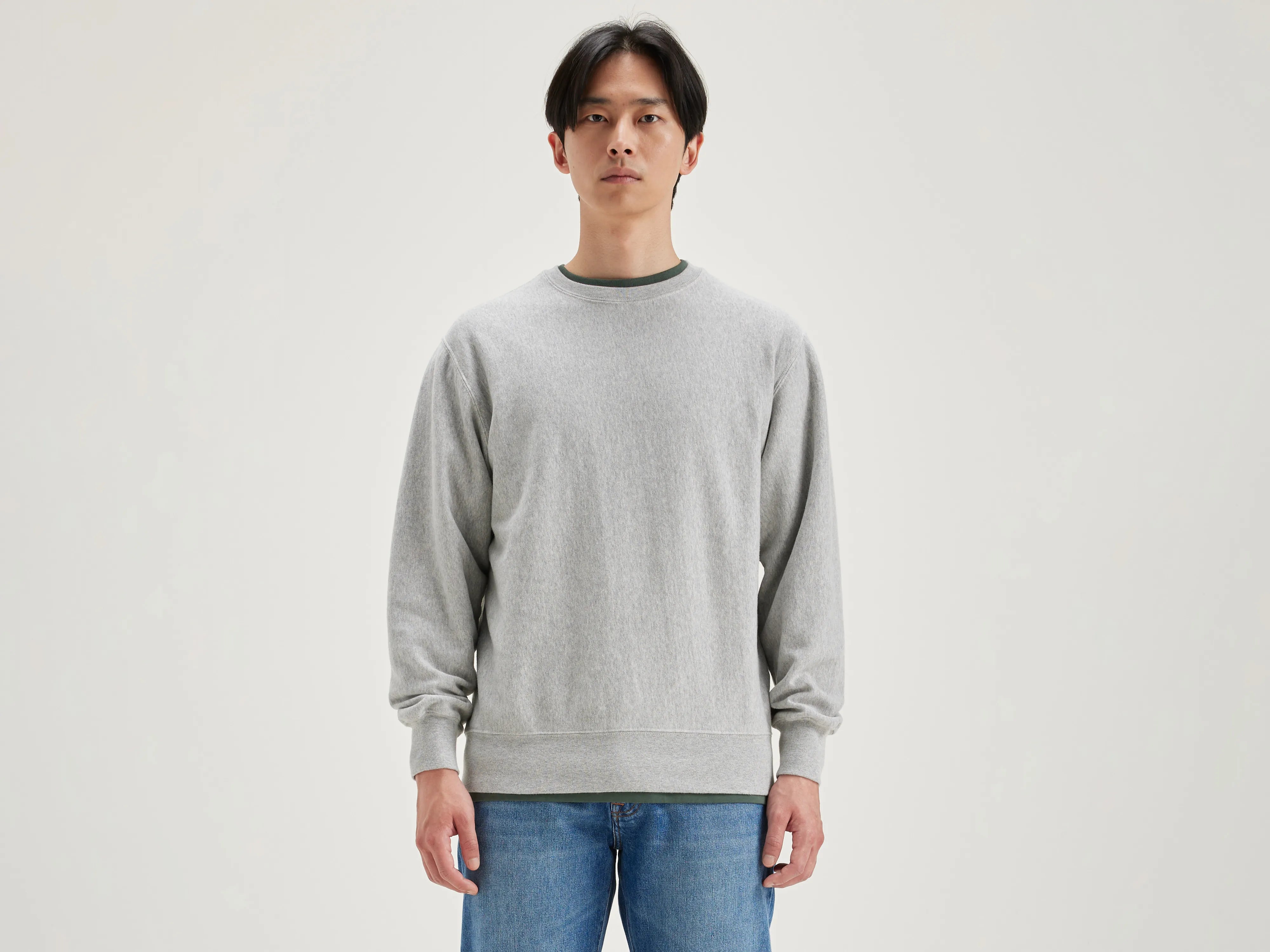 Flake crew-neck sweatshirt (242 / M / H. GREY)