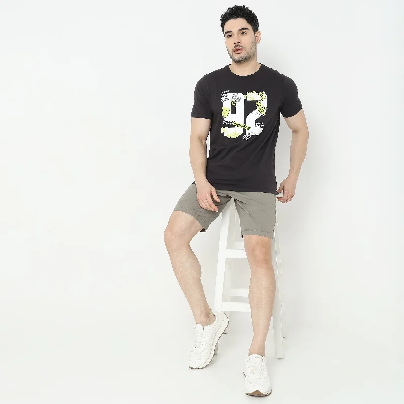 Slim Fit Suits Regular Fit Graphic T-Shirt