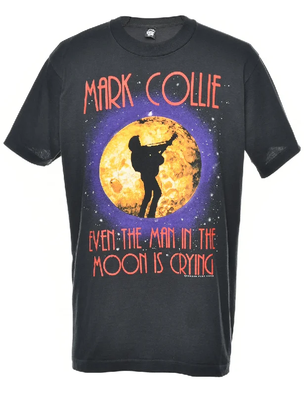 Casual Blazers Mark Collie Even The Man In The Moon Is Crying Printed T-shirt - L