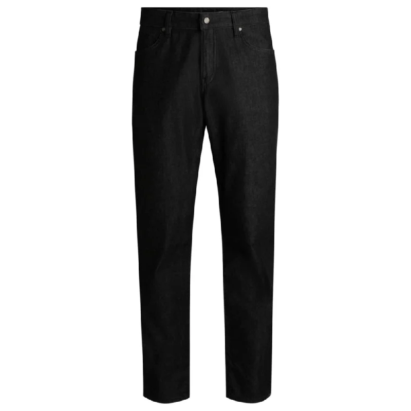 Cool Jackets Maine Regular-fit jeans in black stretch denim