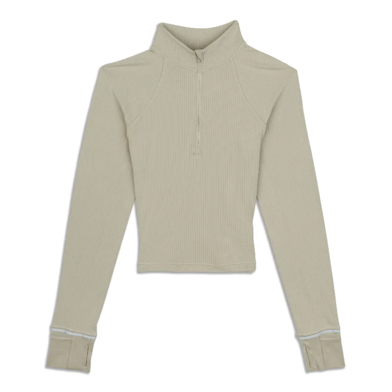 It's Rulu Run Ribbed Cropped Half Zip - Resale