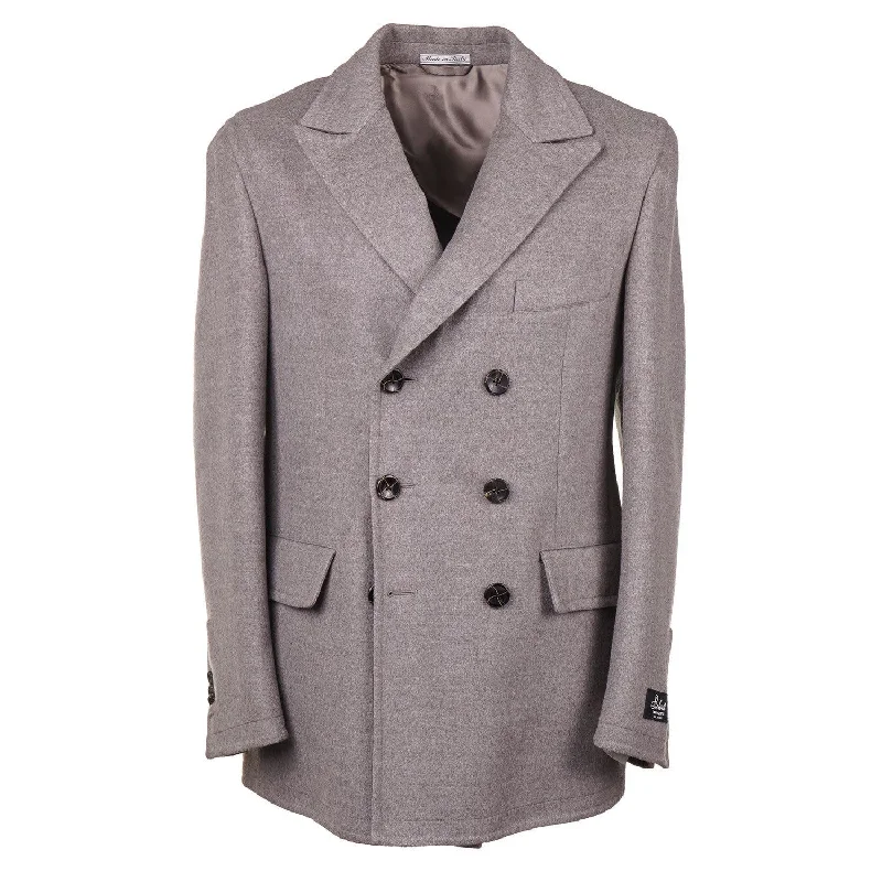 Belvest Jersey Flannel Wool Pea Coat