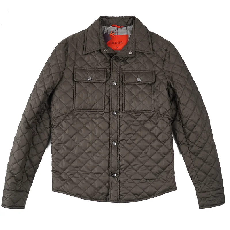 Isaia Quilted Puffer Shirt-Jacket