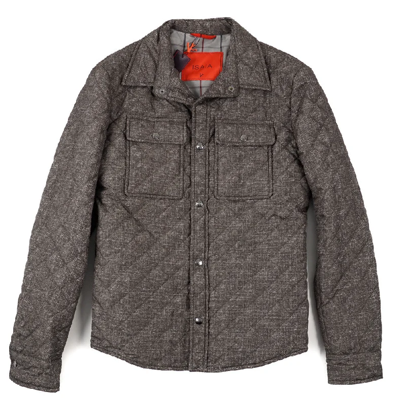 Isaia Quilted Puffer Shirt-Jacket