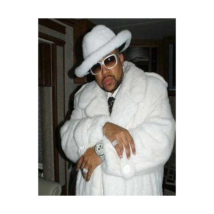 White Pimp Faux Fur Coat - White Pimp Coat