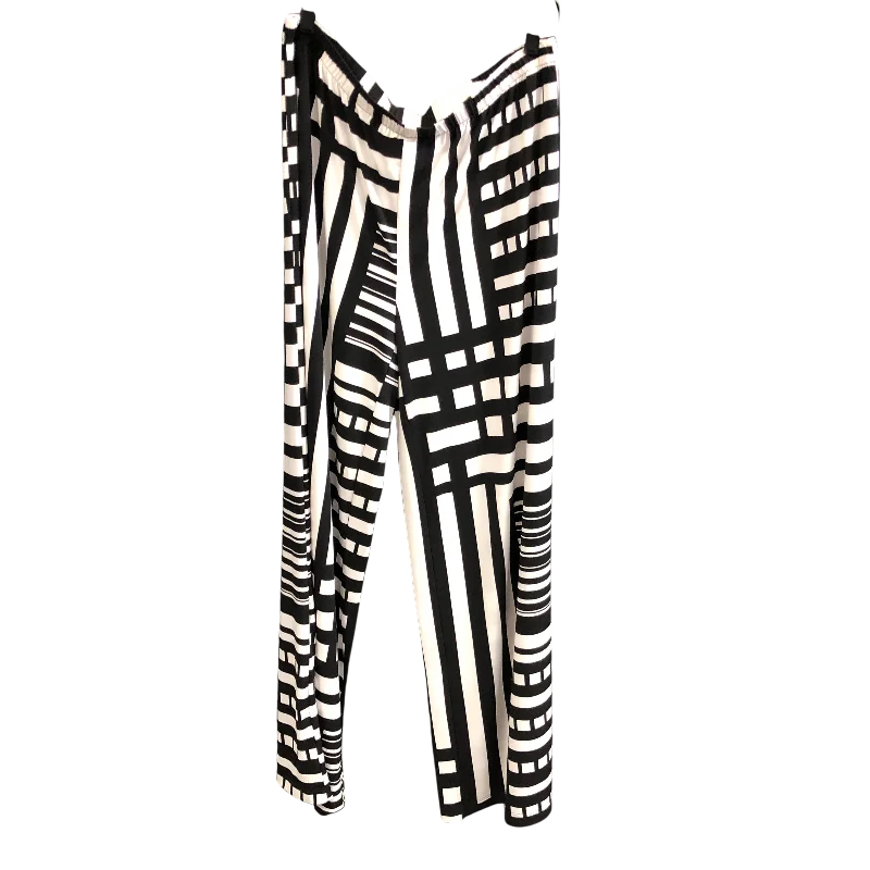 Pants Dress By Chicos In Black & White, Size: L