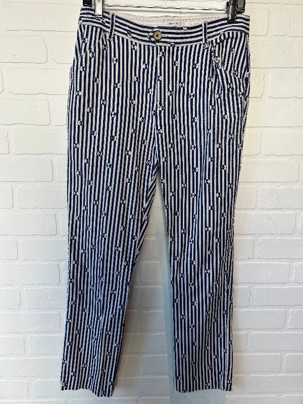 Track Pants Blue & White Pants Other Anthropologie, Size 6