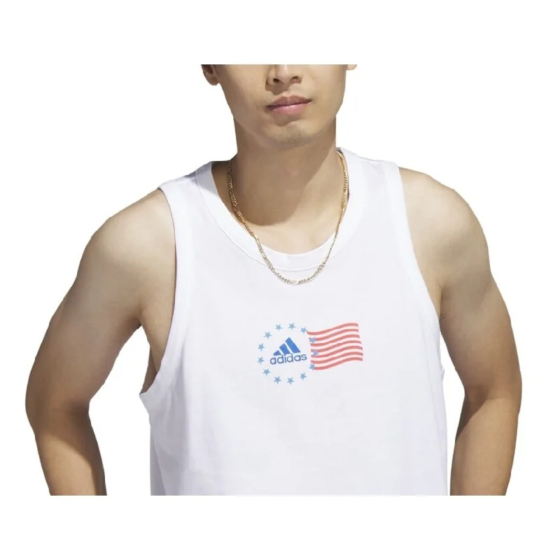 Adidas Men's American Flag Tank White Size X-Large