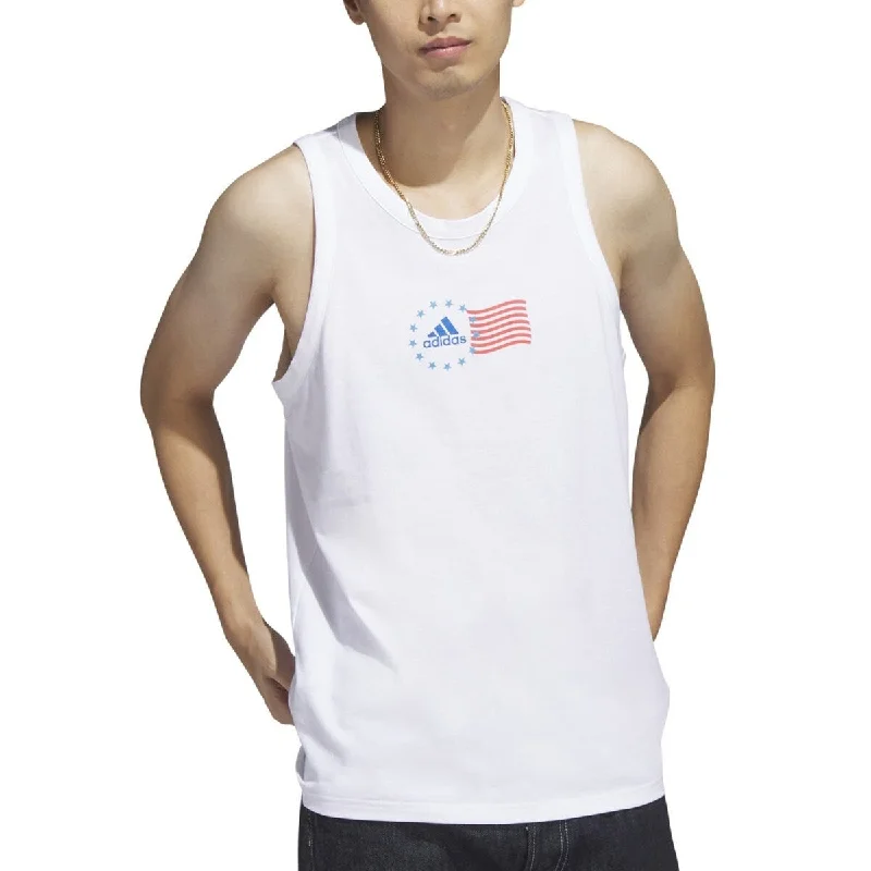 Adidas Men's American Flag Tank White Size Xx-Large