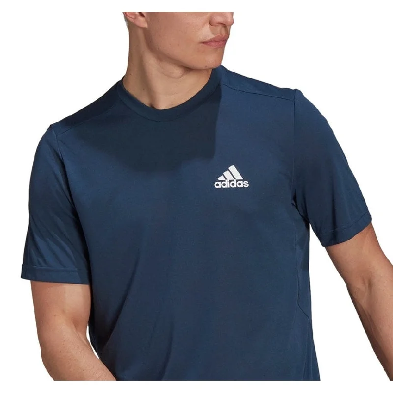 Adidas Men's Feelready Performance T Shirt Blue Size Small