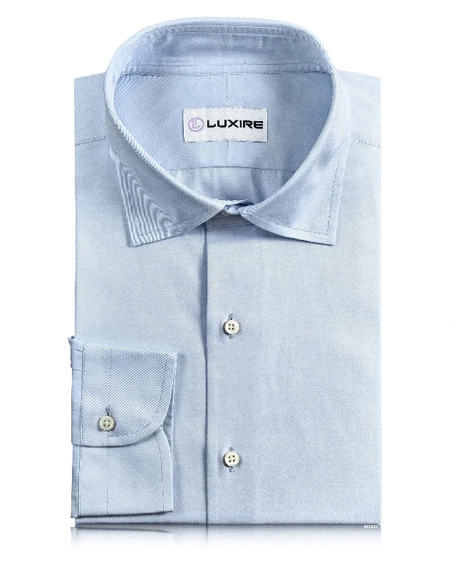 Brembana 2-Ply Giza Pale Blue Twill Shirt