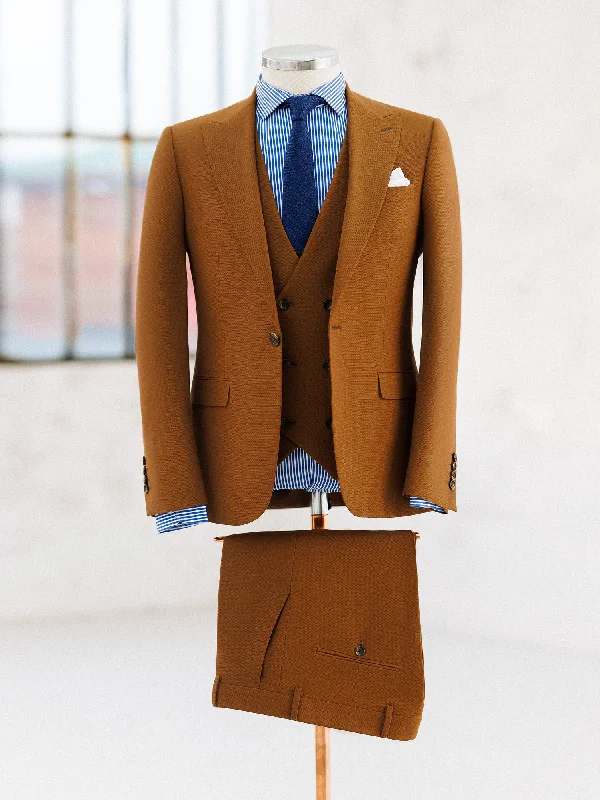 Brown Slim-Fit Suit 3-Piece