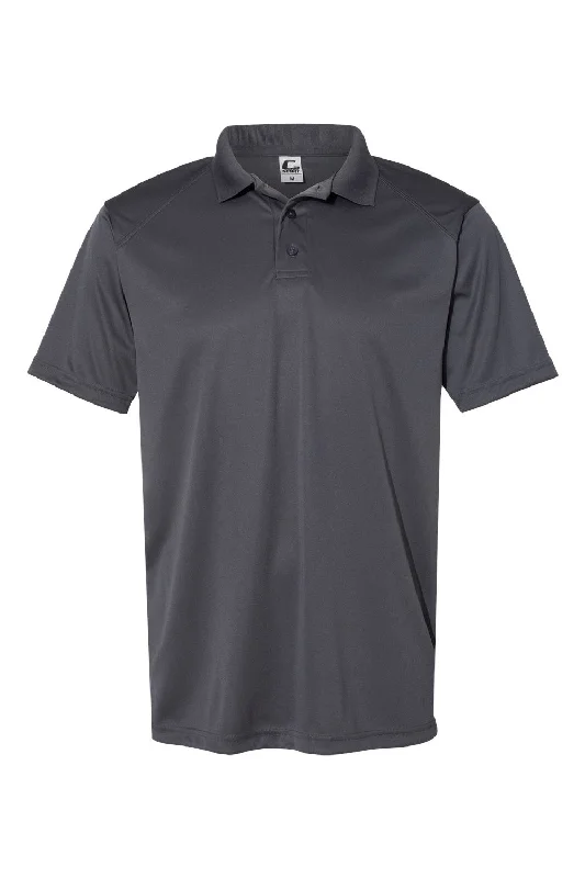 C2 Sport Mens Utility Moisture Wicking Short Sleeve Polo Shirt - Graphite Grey