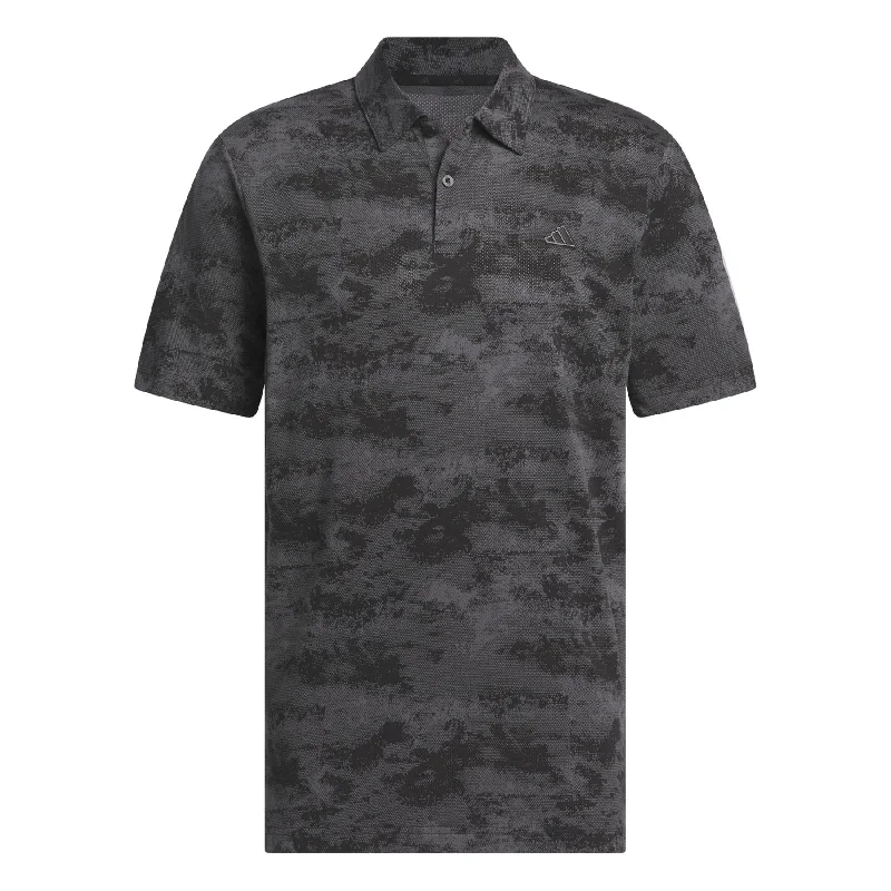 Go-To Printed Mesh Polo Black - SS24