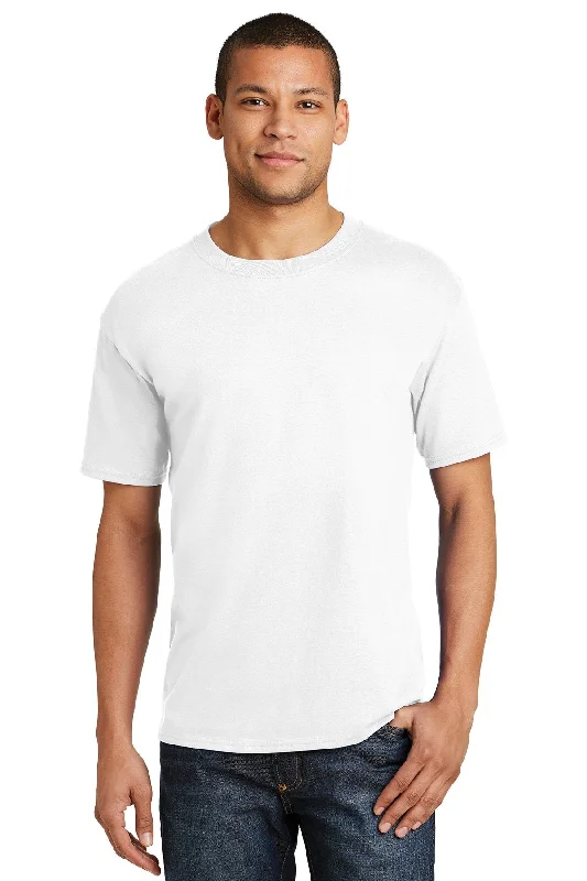 Hanes Beefy Cotton T Shirt 5180 White