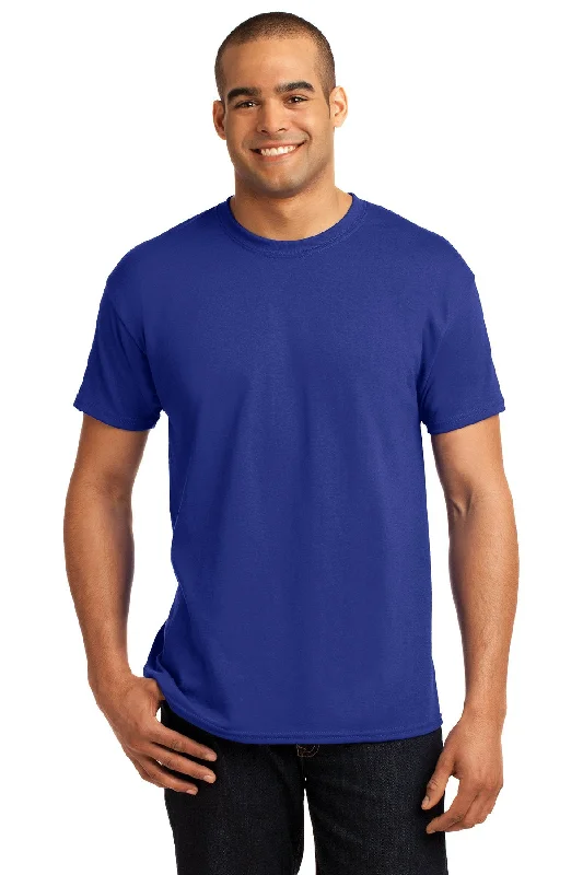 Hanes Ecosmart 50 50 Cotton/Poly T Shirt 5170 Deep Royal