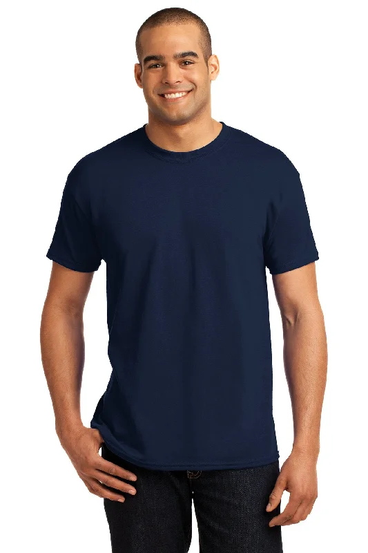 Hanes Ecosmart 50 50 Cotton/Poly T Shirt 5170 Navy