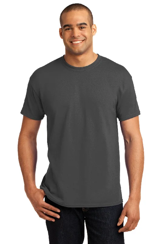 Hanes Ecosmart 50 50 Cotton/Poly T Shirt 5170 Smoke Grey