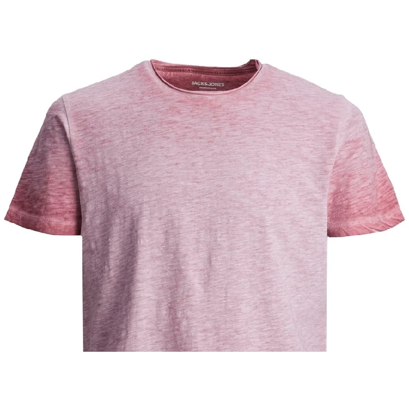 Jack & Jones Men's Overdyed T-Shirt Red Size X-Large