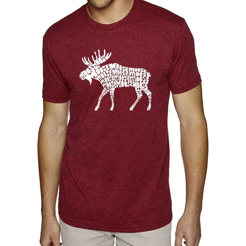 LA Pop Art Men's Premium Blend Word Art T-shirt - Moose