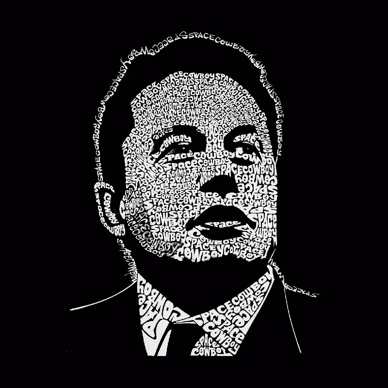 LA Pop Art Men's Word Art Long Sleeve T-shirt - Elon Musk