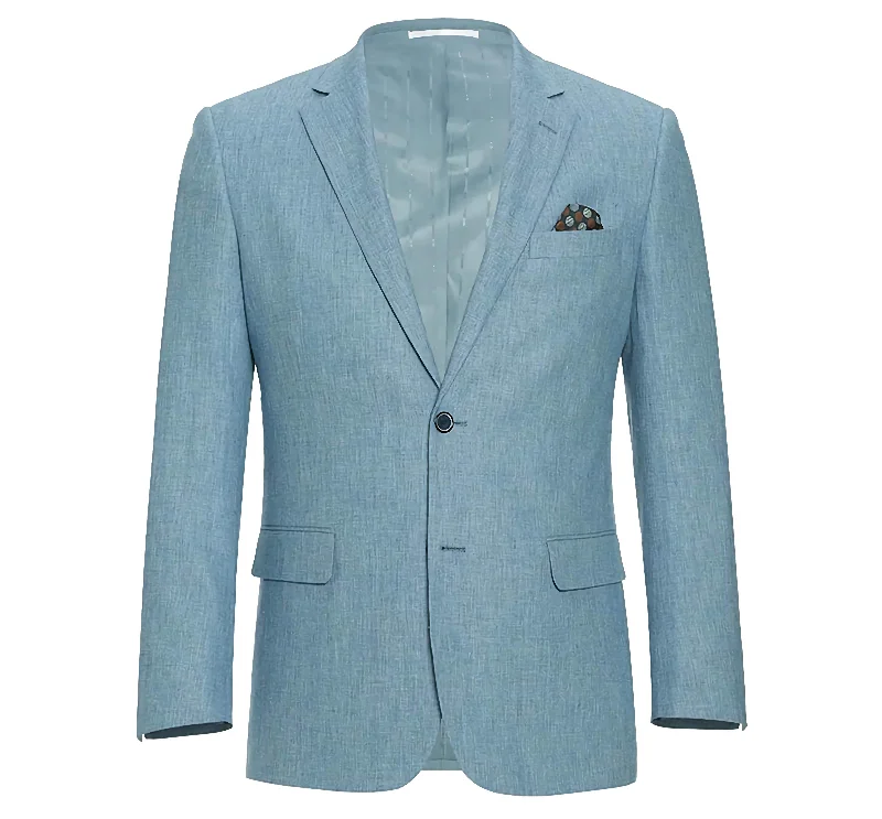 Light Blue 2 Piece Suit Notch Lapel Slim Fit