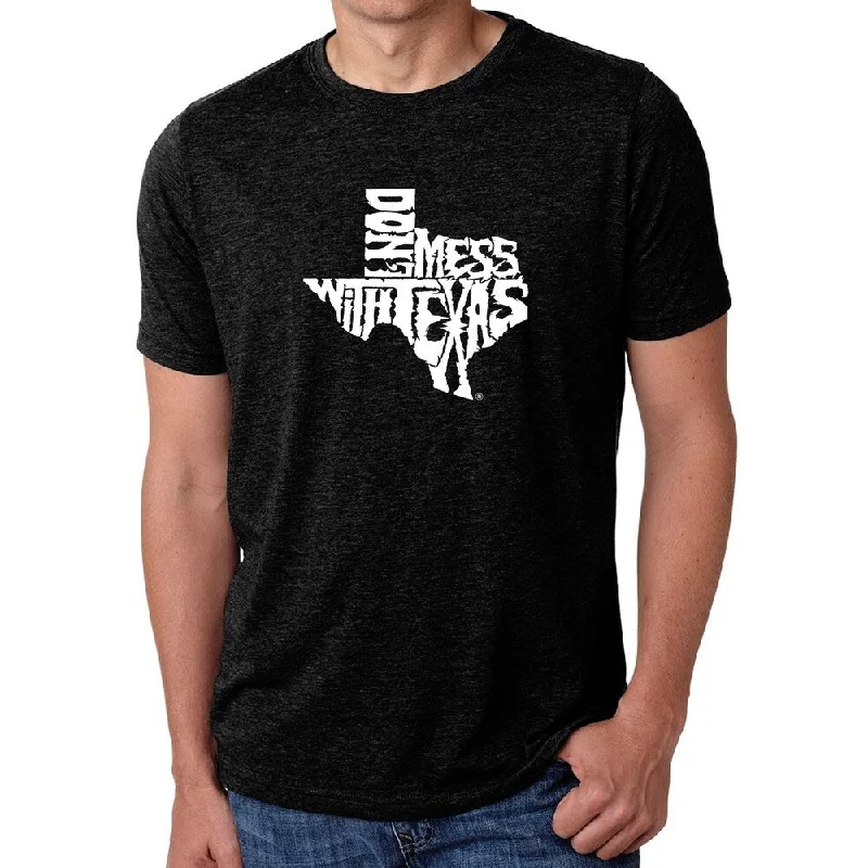 Los Angeles Pop Art Men's Premium Blend Word Art T-shirt - DONT MESS WITH TEXAS