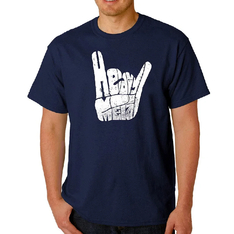 Men's Los Angeles Pop Art Heavy Metal Fingers T-Shirt