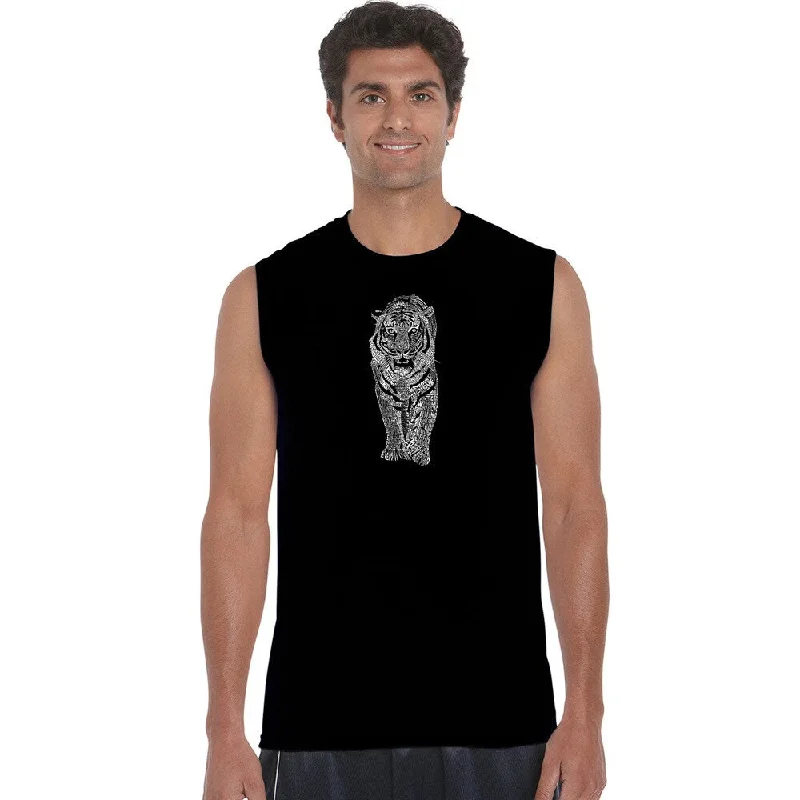 Men's Sleeveless Cotton Tiger T-shirt