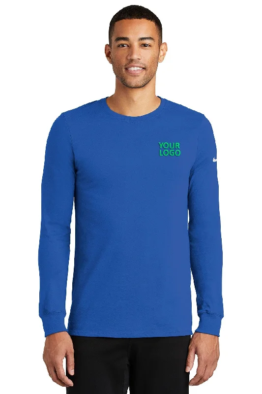 Nike Dri-FIT Long Sleeve Custom Tees, Rush Blue