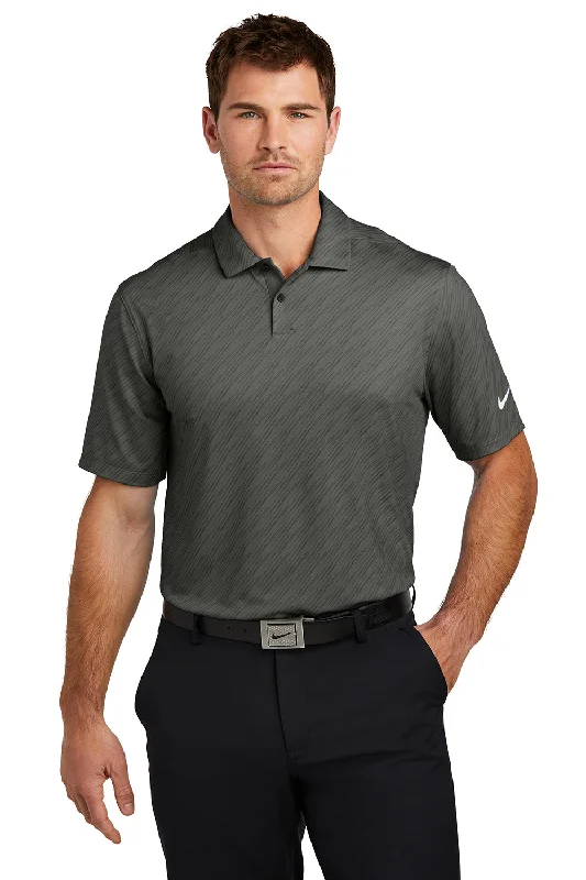 Nike Mens Vapor Dash Dri-Fit Moisture Wicking Short Sleeve Polo Shirt - Anthracite Grey