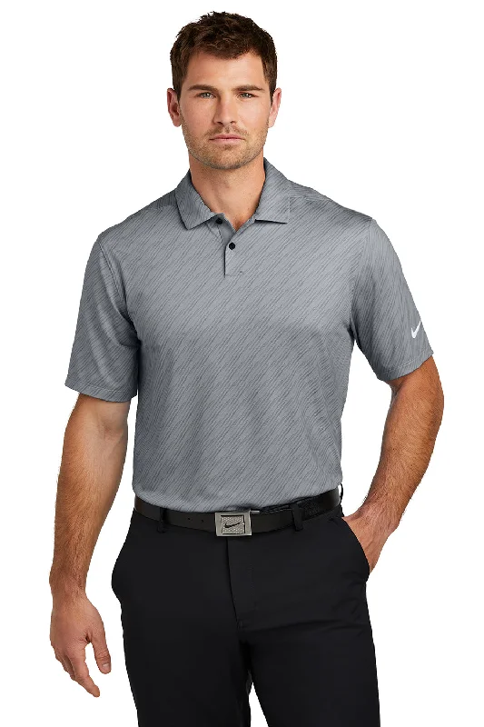 Nike Mens Vapor Dash Dri-Fit Moisture Wicking Short Sleeve Polo Shirt - Cool Grey