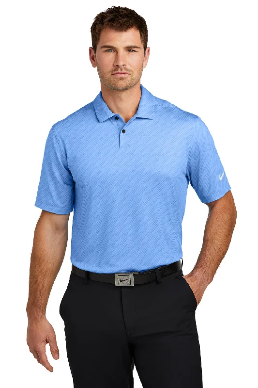 Nike Mens Vapor Dash Dri-Fit Moisture Wicking Short Sleeve Polo Shirt - Valor Blue