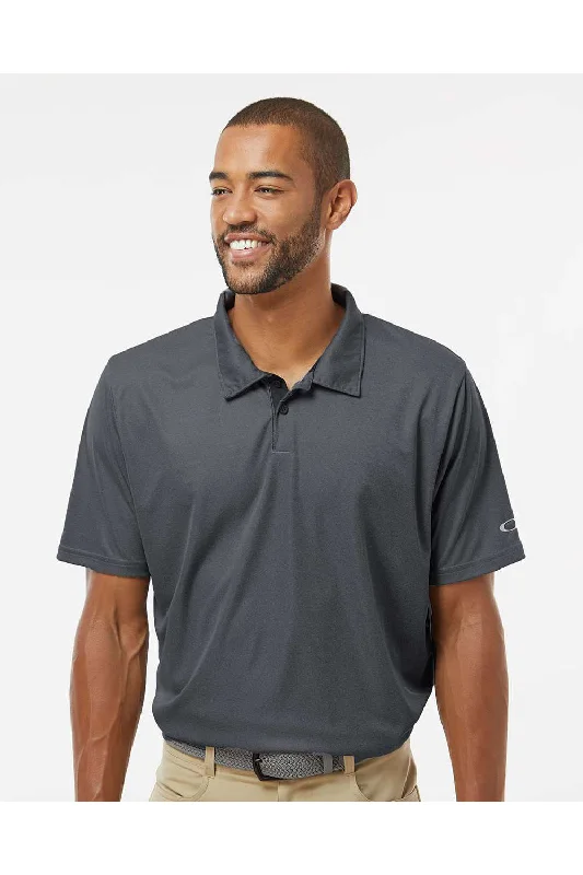 Oakley Mens Team Issue Hydrolix Short Sleeve Polo Shirt - Forged Iron Grey