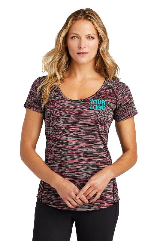 OGIO ENDURANCE Ladies Verge Custom Scoop Neck Tees, Fierce Coral