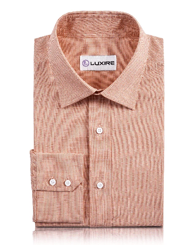 Orange Houndstooth Shirt